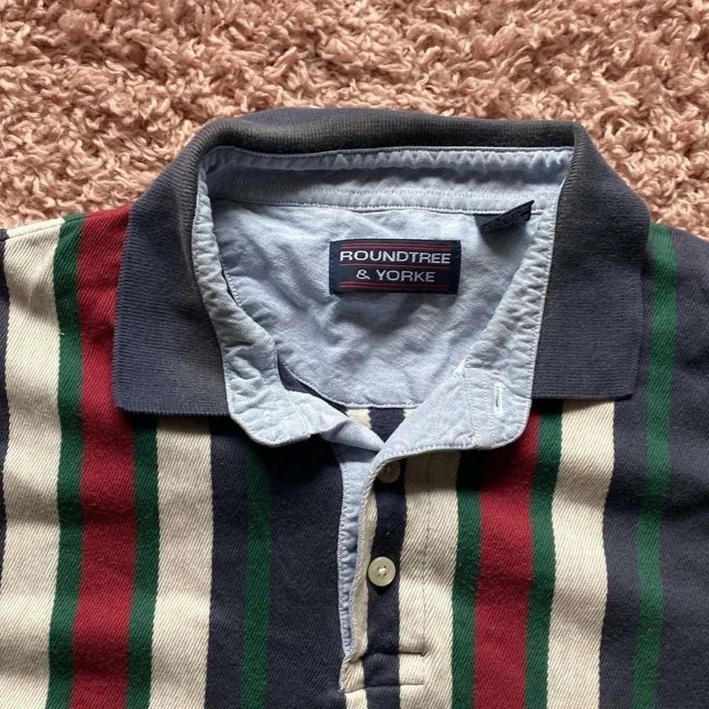Roundtree & Yorke Striped Polo Shirt - Picture 2 of 4